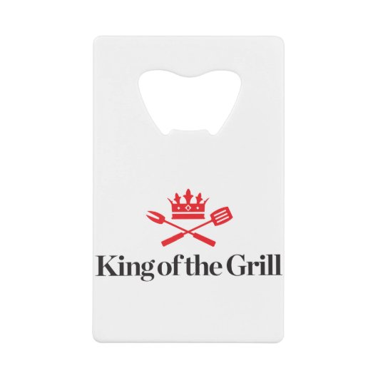 Koning van de Grill Kredietkaart Flessenopener (Voorkant)
