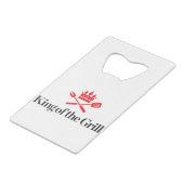 Koning van de Grill Kredietkaart Flessenopener (Achterkant Gekanteld)