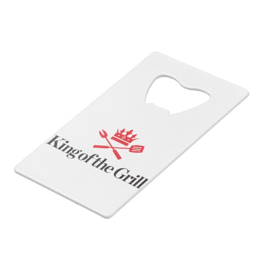 Koning van de Grill Kredietkaart Flessenopener (Achterkant Gekanteld)