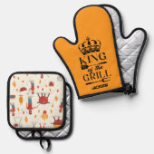 Koning van de Grill Ovenwant & Pannenlap Set (Voorkant / Achterkant)