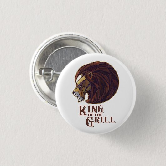 Koning van de Grill Ronde Button 3,2 Cm (Voorkant /achterkant)