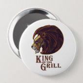 Koning van de Grill Ronde Button 4,0 Cm (Voorkant /achterkant)