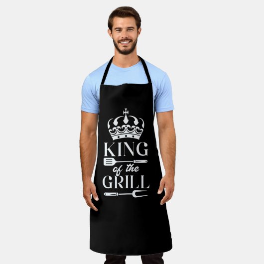 Koning van de Grill Schort (Gedragen)