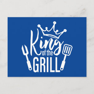 Koning van de Grill Typografie Briefkaart