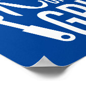 Koning van de Grill Typografie Poster (Hoek)