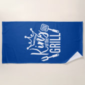 Koning van de Grill Typografie Strandlaken (Voorkant)
