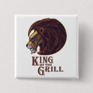 Koning van de Grill Vierkante Button 5,1 Cm