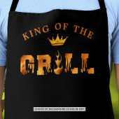 Koning van de Grill Vuur en Vlammen Schort
