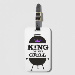 Koning van de Grill, zwarte Paarse kroon Bagagelabel