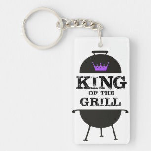 Koning van de Grill, zwarte Paarse kroon Sleutelhanger