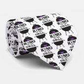 Koning Van De Grill, Zwarte Paarse Kroon Stropdas (Opgerold)