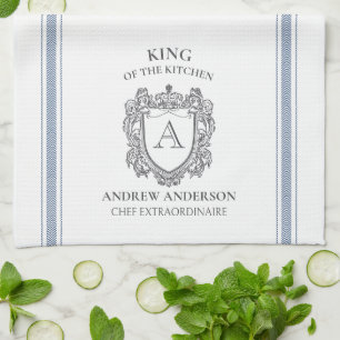 Koning van de keuken Monogram gepersonaliseerde ha Theedoek