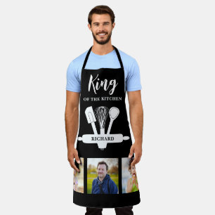 Koning Van De Keuken Zwart En Wit Naam Foto Schort