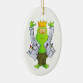 Koning van de Kikkikker van het Lab Keramisch Ornament (Rechts)