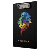 Koning van de oerwoud waterverf monogram leeuw klembord (Links)