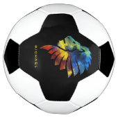 Koning van de oerwoud waterverf monogram leeuw voetbal (Gedraaid)