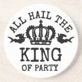 Koning van de Partij Zandsteen Onderzetter (Voorkant)