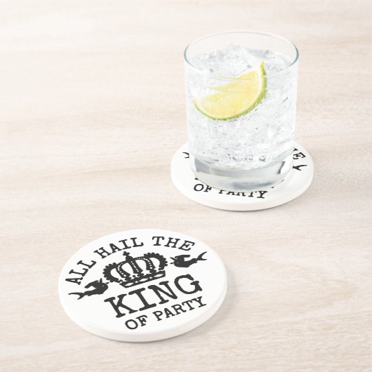 Koning van de Partij Zandsteen Onderzetter (Zijkant)