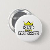 Koning van de programmeurs ronde button 5,7 cm (Voorkant /achterkant)
