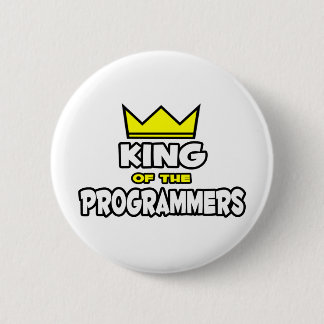 Koning van de programmeurs ronde button 5,7 cm