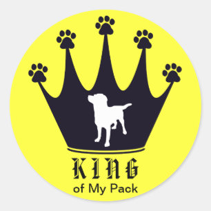 Koning van de roedel ronde sticker