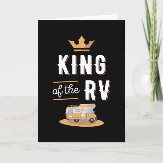Koning van de RV Vaderdag Motorhome Geschenk Kaart (Voorkant)