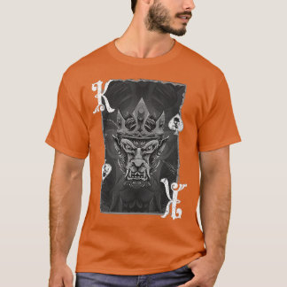 koning van de schoppenaap -  poker t-shirt