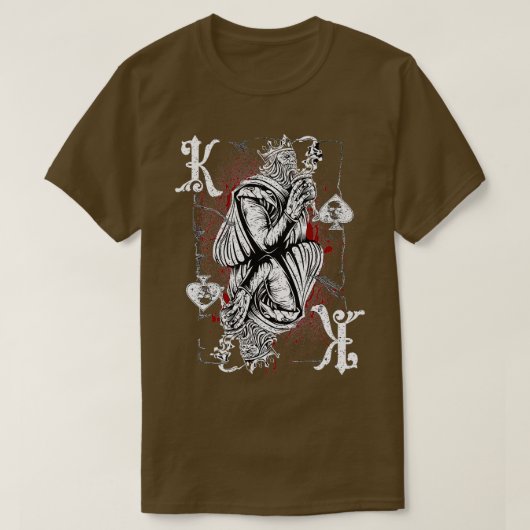 koning van de spanjaarden -  poker desig t-shirt (Design voorkant)