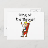 Koning van de troon briefkaart (Voorkant / Achterkant)