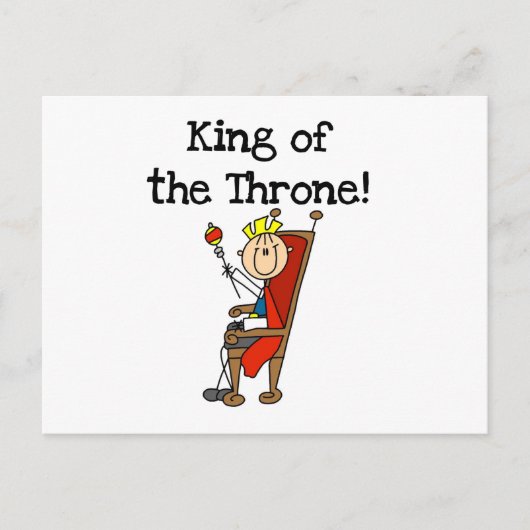 Koning van de troon briefkaart (Voorkant)