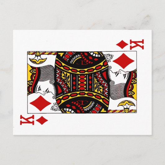 Koning van diamanten briefkaart (Voorkant)