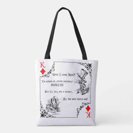 Koning van Gehoorlijk Alice Canvas tas (Achterkant)