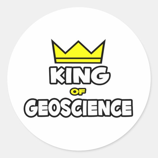 Koning van Geoscience Ronde Sticker (Voorkant)