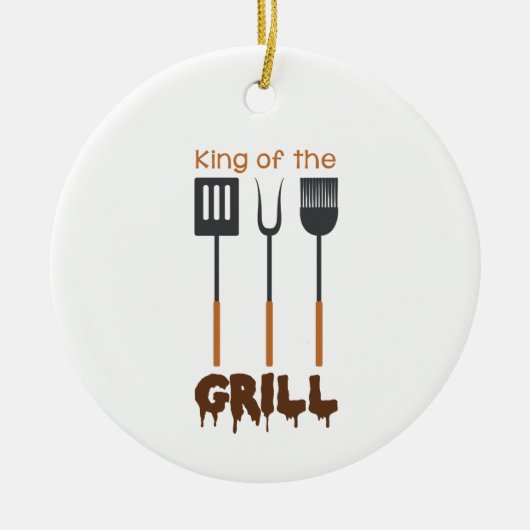 Koning van Grill Keramisch Ornament (Voorkant)