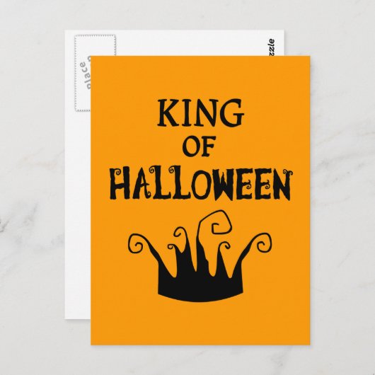 Koning van Halloween Briefkaart (Voorkant / Achterkant)