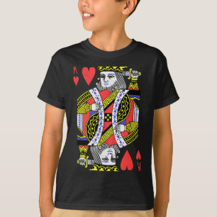Koning Van Harten Speelkaart Halloween Kostuum Val T-shirt
