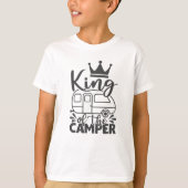 Koning van het Camper Funny Quote Camping Gezegde T-shirt (Voorkant)