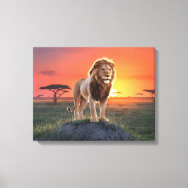 Koning van het gouden licht canvas afdruk