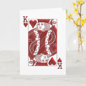 Koning van het hart, Vaderdag Kaart (Gele Bloem)