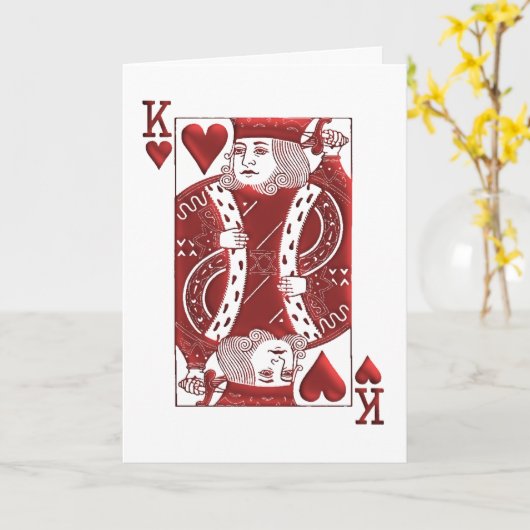 Koning van het hart, Vaderdag Kaart (Gele Bloem)