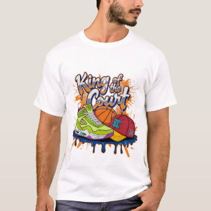 Koning van het Hof Basketbal Streetwear Graphic Te T-shirt
