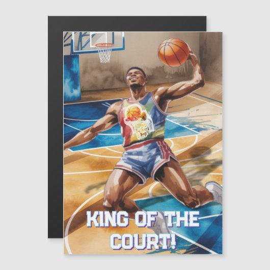 Koning van het hof! magnetische uitnodiging (Voorkant / Achterkant)