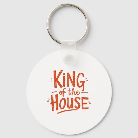 "Koning van het huis" vaders gift Sleutelhanger (Voorkant)