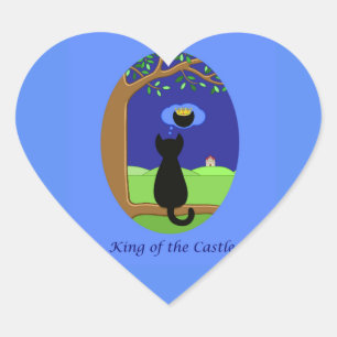 Koning van het kasteel hart sticker