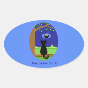 Koning van het kasteel ovale sticker