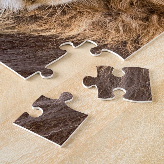 Koning van het Oerwoud-Lion Puzzle Legpuzzel (Zijkant)