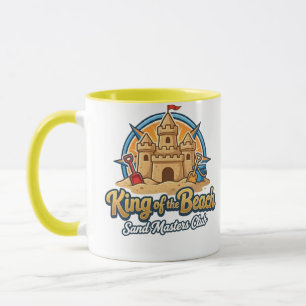 Koning van het strand zandkasteel zandmeesters clu mok