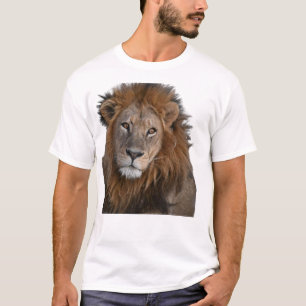 KONING VAN HET WILD Bold Lion grafisch T-shirt