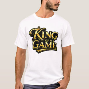 Koning van Mijn Game Gouden Kroon Citaat Cadeau T-shirt
