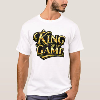 Koning van Mijn Game Gouden Kroon Citaat Cadeau T-shirt